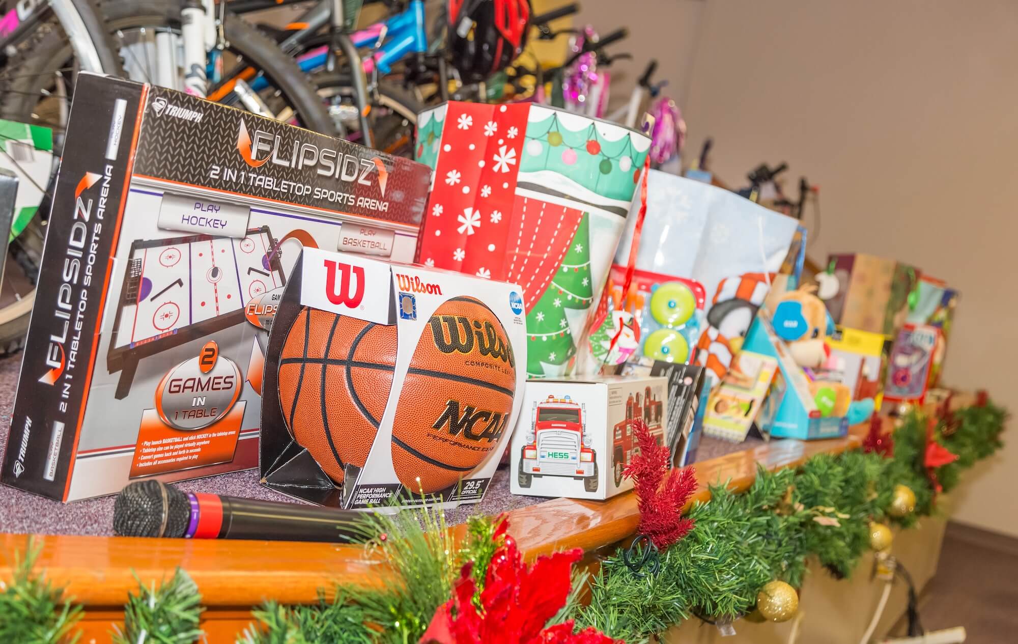 gift donations provided by the community for to support the Arapahoe Santa Shop