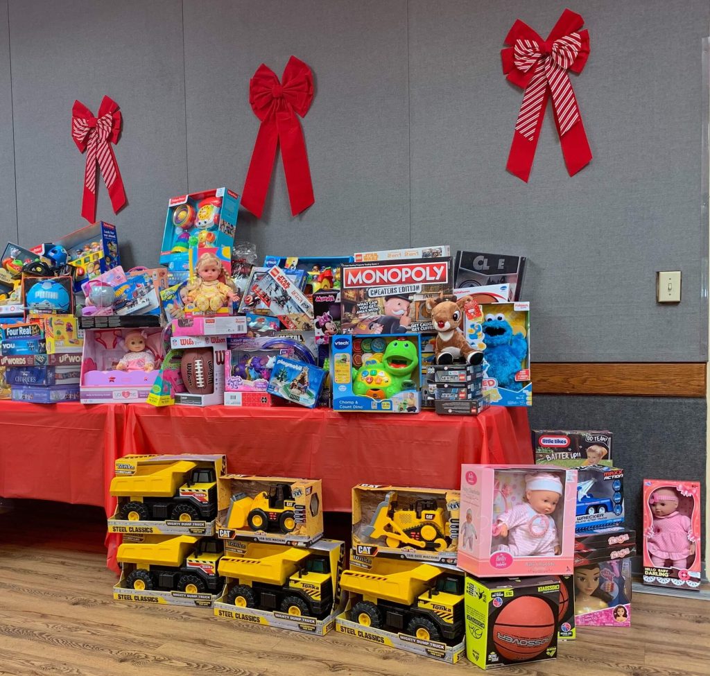 Hosting a toy drop off location is a way to support the Arapahoe Santa Claus Shop