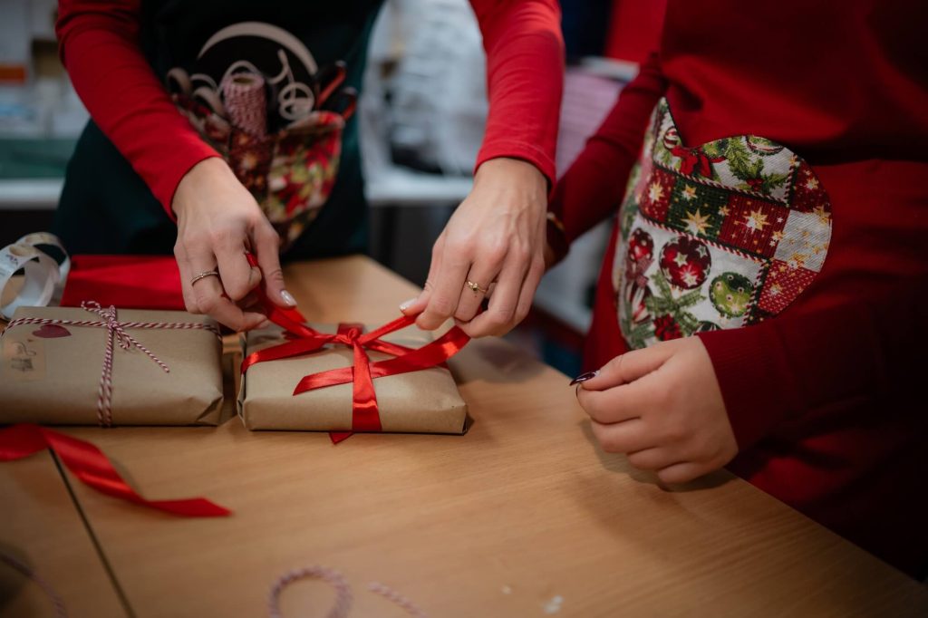 Volunteers can even help wrap gifts!
